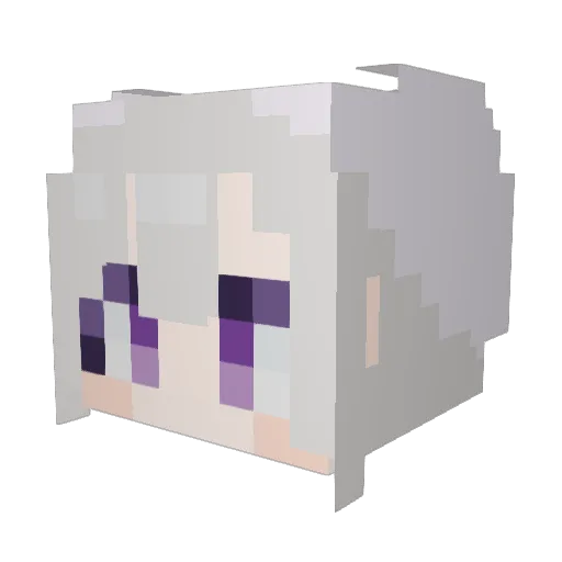 DO__NYA Minecraft avatar head, 3D render