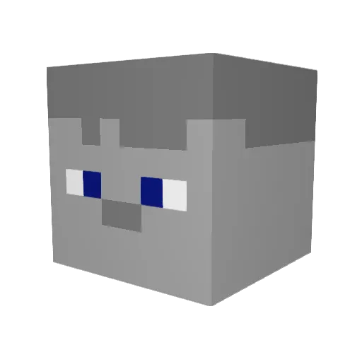 DP4547 Minecraft avatar head, 3D render