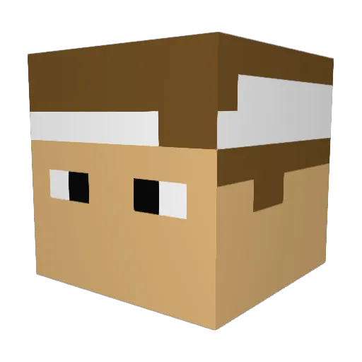 DPDAlpha Minecraft avatar head, 3D render