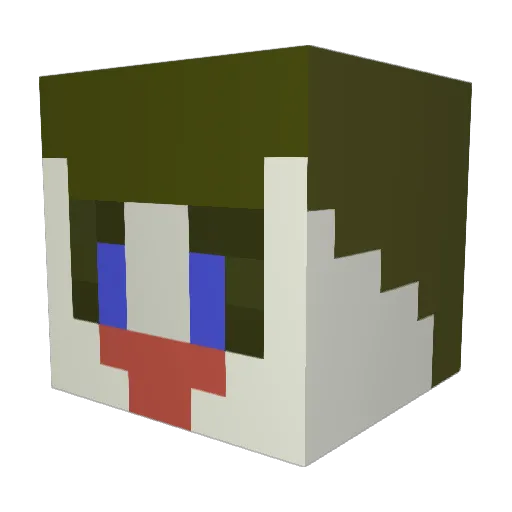 DPGamez Minecraft avatar head, 3D render