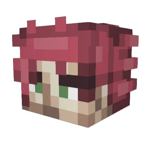 DPGaming04 Minecraft avatar head, 3D render