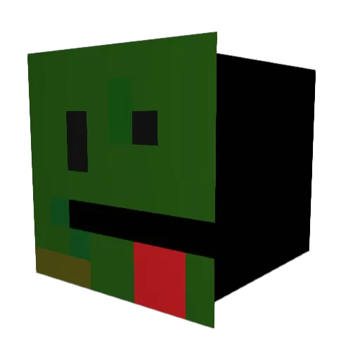DPRA_YT Minecraft avatar head, 3D render