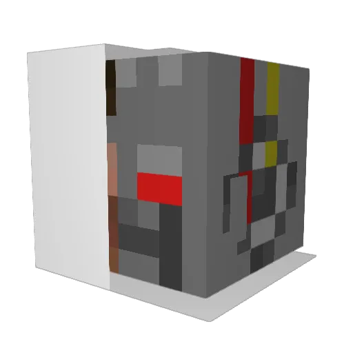 DPROENIZ Minecraft avatar head, 3D render