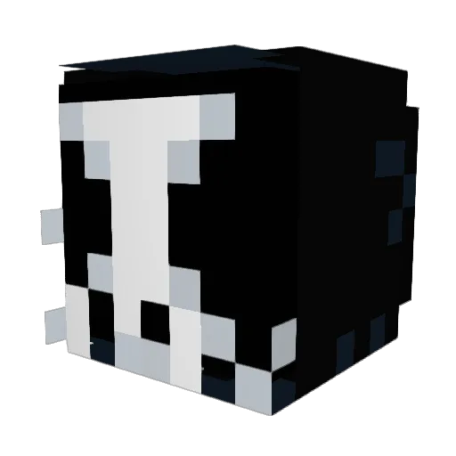 DPR_ZERO Minecraft avatar head, 3D render