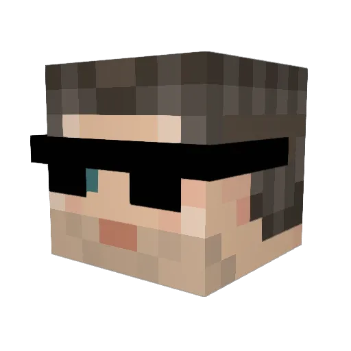 DP_MAD Minecraft avatar head, 3D render