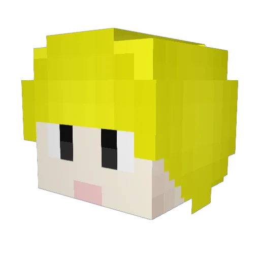 DP_gam Minecraft avatar head, 3D render