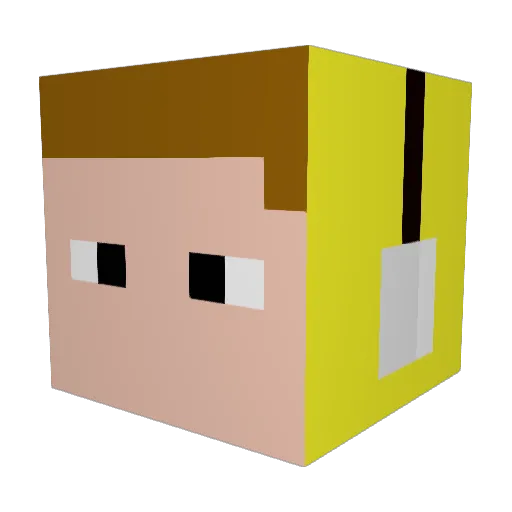 DPgodYT Minecraft avatar head, 3D render