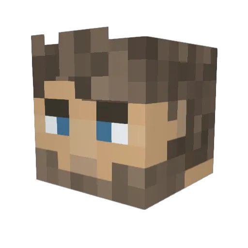 DPlagoon Minecraft avatar head, 3D render