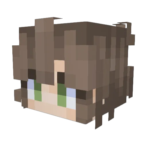 DQonline Minecraft avatar head, 3D render