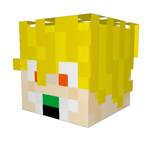 DRAGON__Go Minecraft avatar head, 3D render