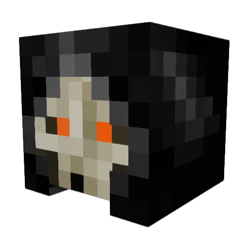 DRAUGRED Minecraft avatar head, 3D render