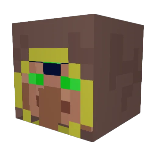 DRBx099 Minecraft avatar head, 3D render