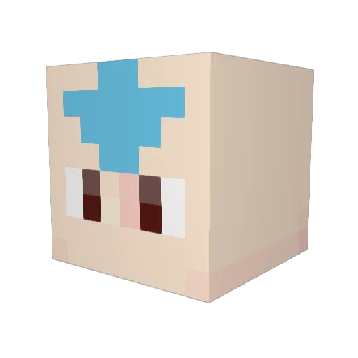 DRCumass Minecraft avatar head, 3D render