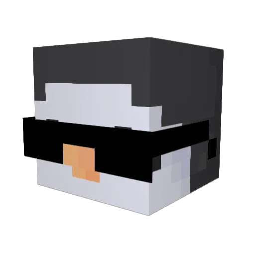 DREAM1334P Minecraft avatar head, 3D render