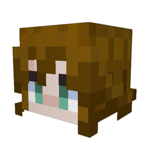 DREM_15 Minecraft avatar head, 3D render
