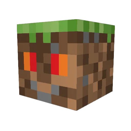 DREW3X Minecraft avatar head, 3D render
