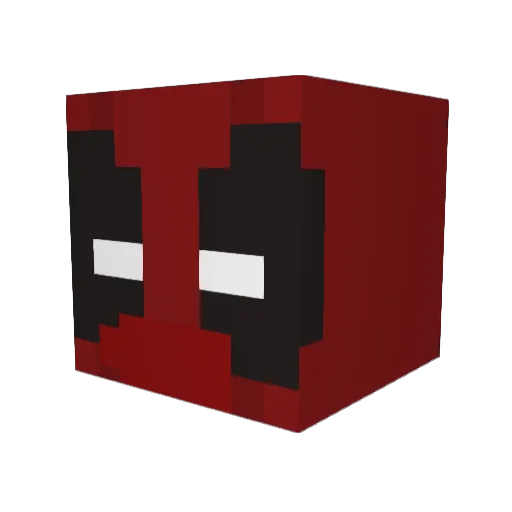 DRFIN Minecraft avatar head, 3D render