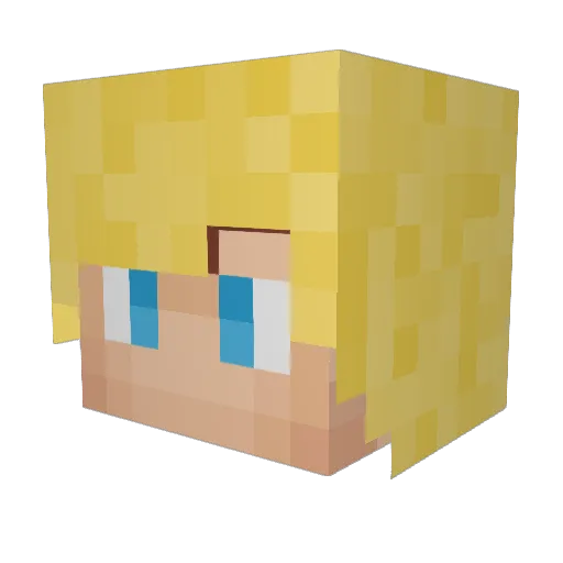 DRKBS Minecraft avatar head, 3D render