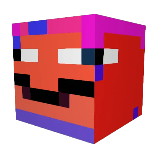 DRKPhantom Minecraft avatar head, 3D render