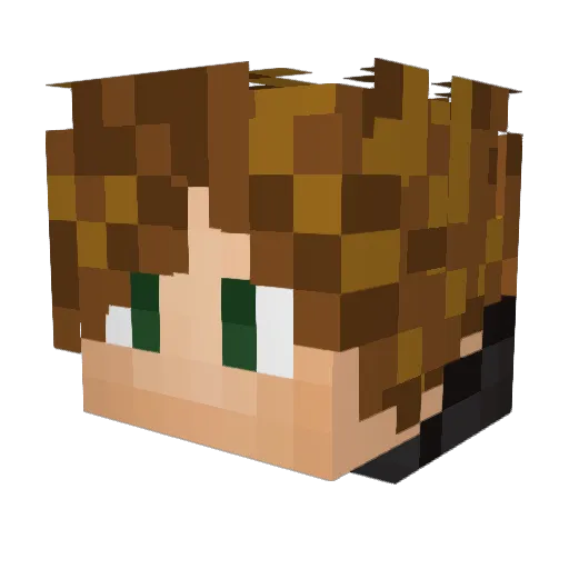 DROPTHEBASE321 Minecraft avatar head, 3D render