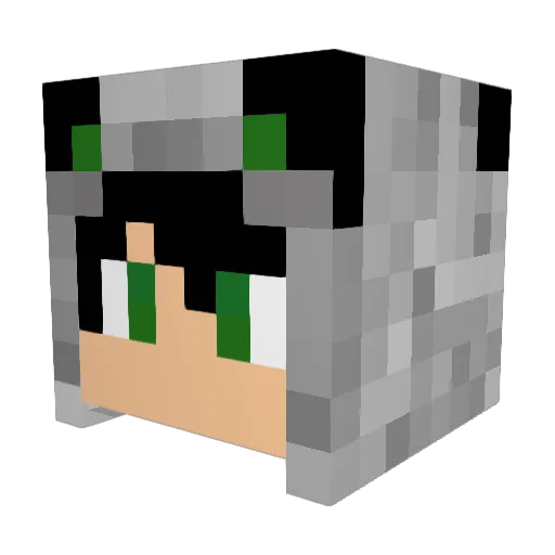 DRPentax Minecraft avatar head, 3D render