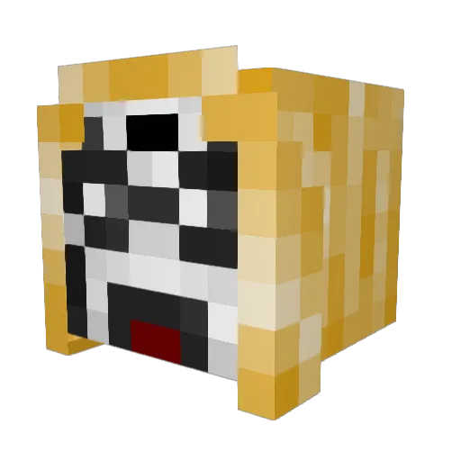 DRPiEDa Minecraft avatar head, 3D render