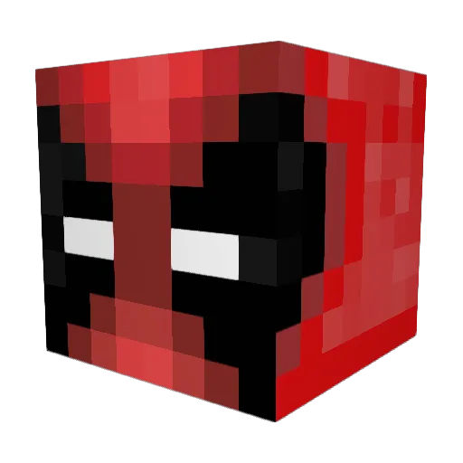 DRR7a Minecraft avatar head, 3D render