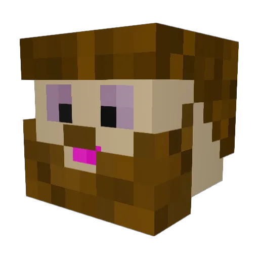 DRS97 Minecraft avatar head, 3D render