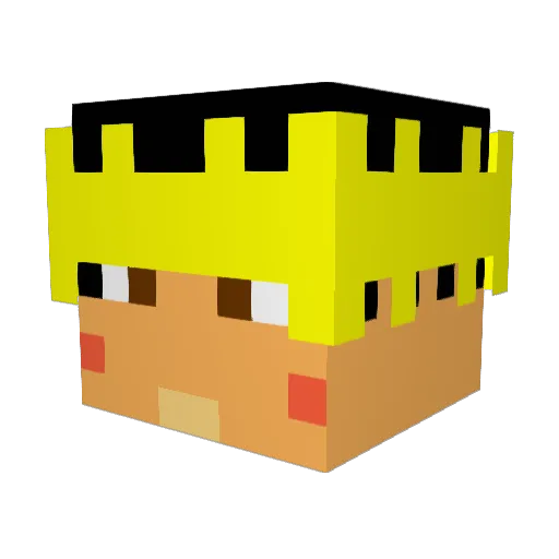 DRSxPurplex Minecraft avatar head, 3D render