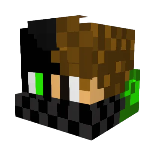 DR_GUY Minecraft avatar head, 3D render