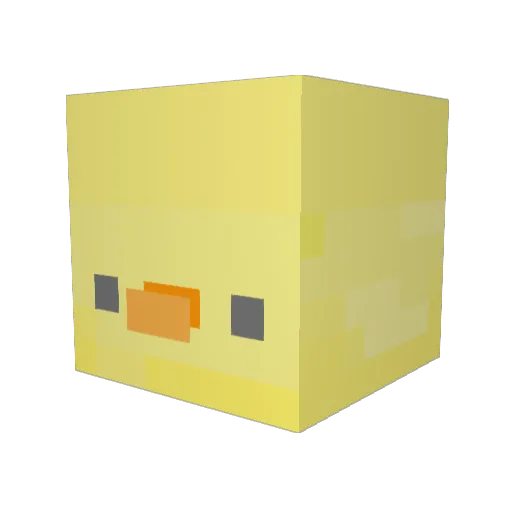 DR_POLLO Minecraft avatar head, 3D render