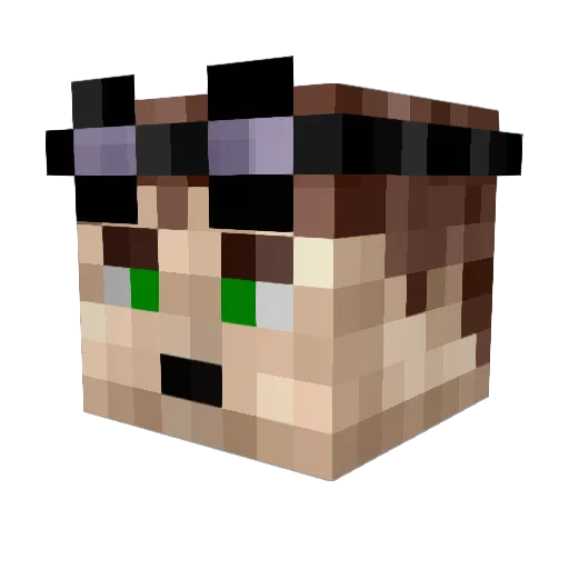 DRdogdey Minecraft avatar head, 3D render