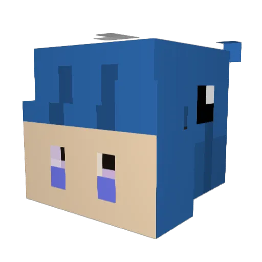DRking_125 Minecraft avatar head, 3D render