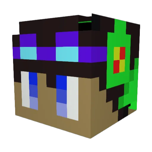 DS19 Minecraft avatar head, 3D render