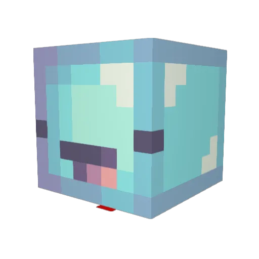 DSC01 Minecraft avatar head, 3D render