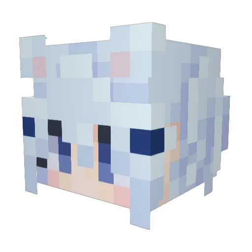 DSJ021 Minecraft avatar head, 3D render