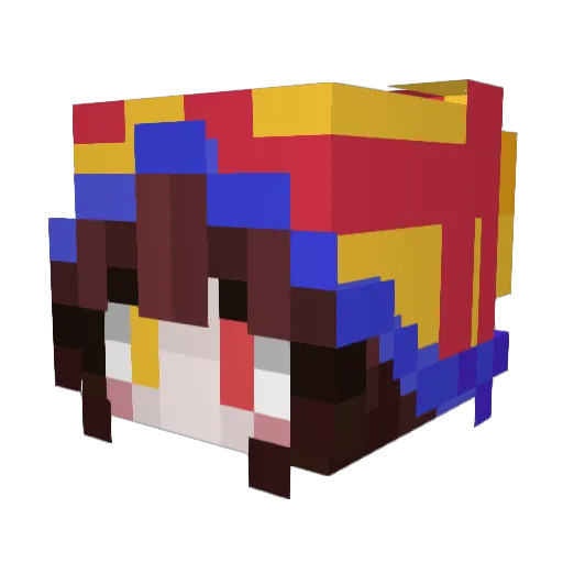 DSMOS Minecraft avatar head, 3D render