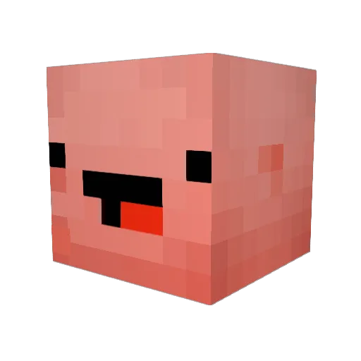 DS_Flame Minecraft avatar head, 3D render