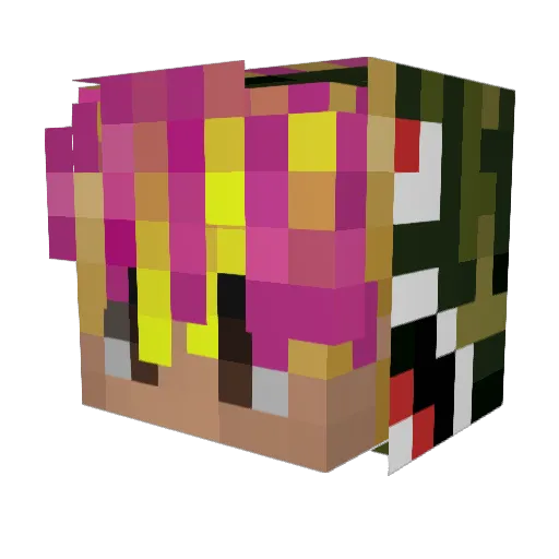 DS_PRO Minecraft avatar head, 3D render