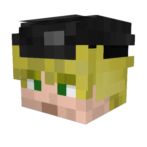 DS_Shalabi Minecraft avatar head, 3D render