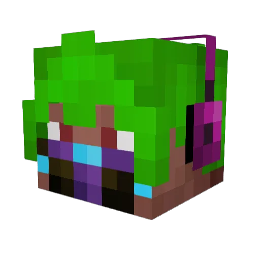 DSama Minecraft avatar head, 3D render