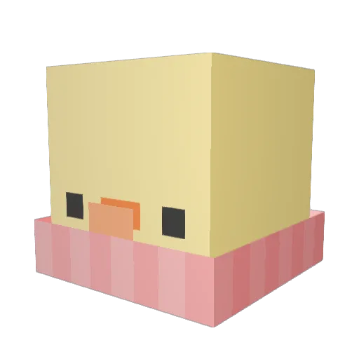 DSchubbam Minecraft avatar head, 3D render