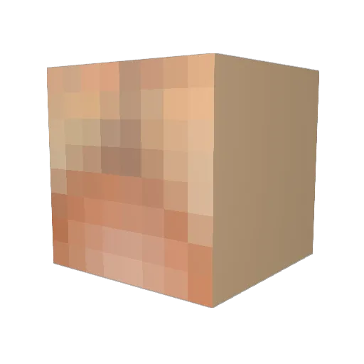 DShKM Minecraft avatar head, 3D render