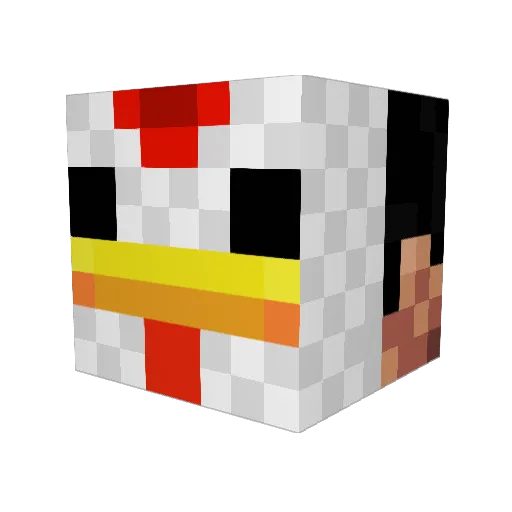 DSword Minecraft avatar head, 3D render