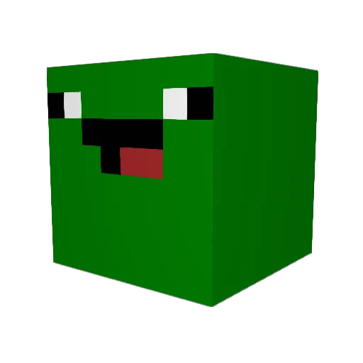 DT1501 Minecraft avatar head, 3D render