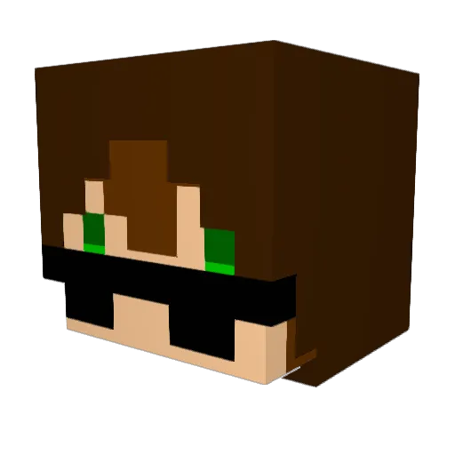 DT17lick Minecraft avatar head, 3D render
