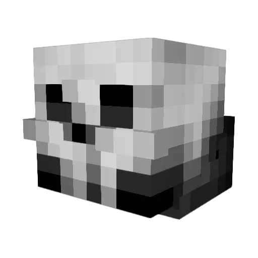 DT86 Minecraft avatar head, 3D render