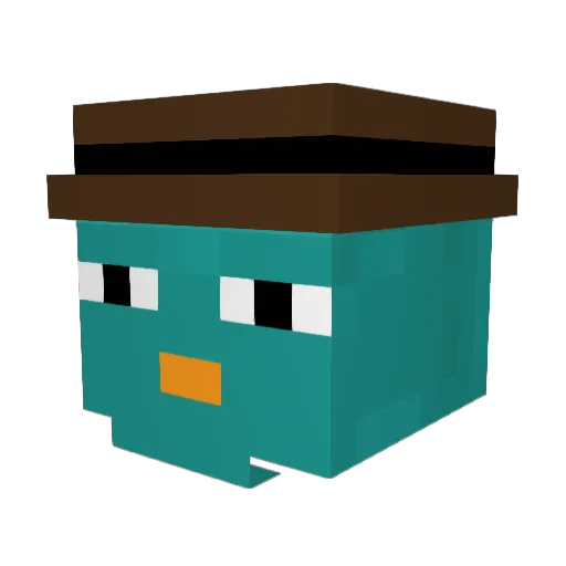 DTC3000 Minecraft avatar head, 3D render