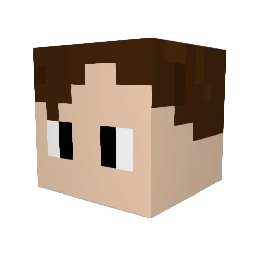 DTCalderwood Minecraft avatar head, 3D render