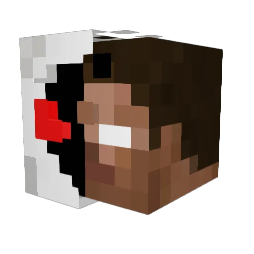 DTHACH Minecraft avatar head, 3D render